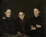 Cornelia, Clara en Johanna Veth, the three Sisters of the Artist, Jan Veth